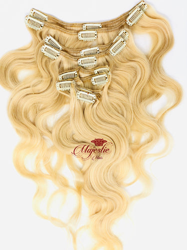 Blonde 613 Body Wave Clip In Extensions